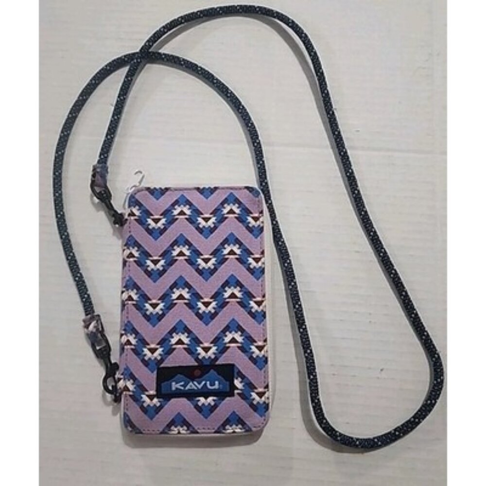 KAVU‎ Go Time Wallet Phone Crossbody Rope Strap Zip Bag Purse ID Card Pockets